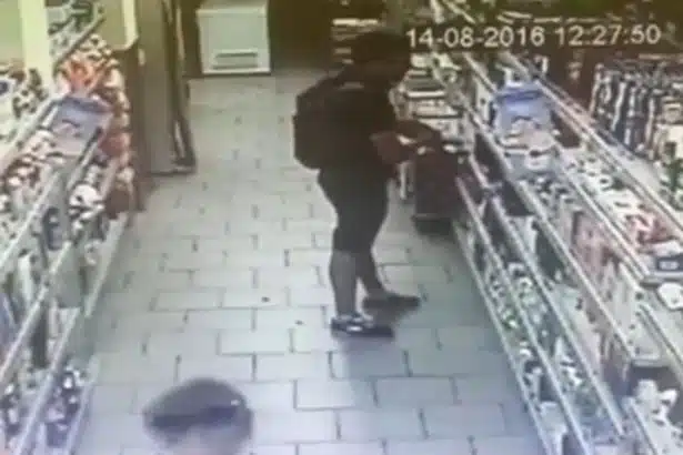 PAY-Shoplifter-Poops-On-Supermarket-Floor