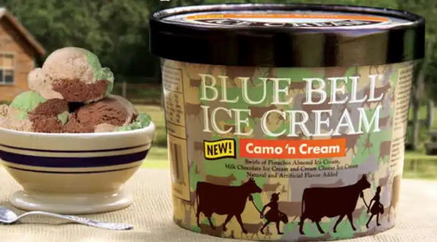 camouflage ice cream