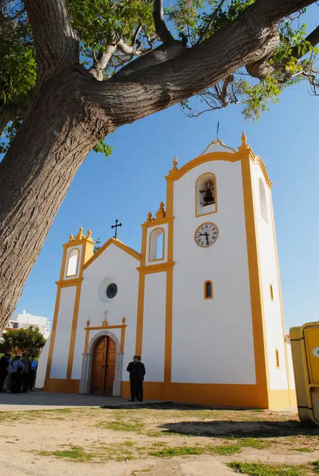 CHURCH OF PRAIA DA LUZ WHERE SUNDAY MORNING MASS AND PRAYERS WER