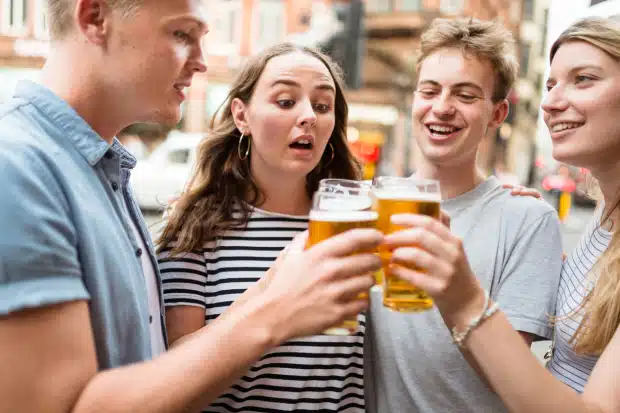 drinking beers