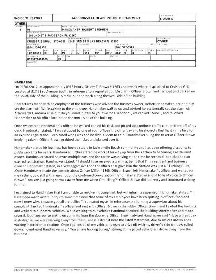 Police Narrative
