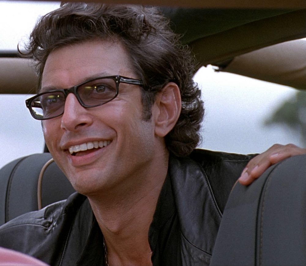 jeff goldblum holding dinosaur