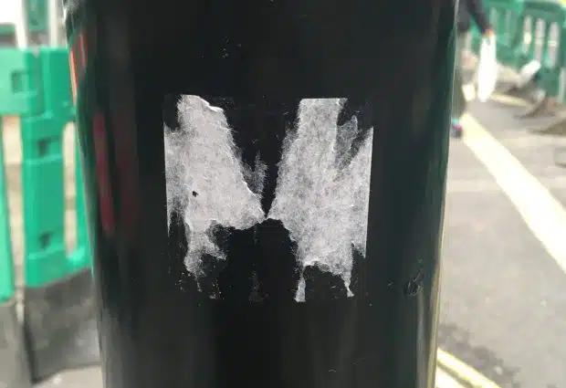 Nazi Sticker ripped