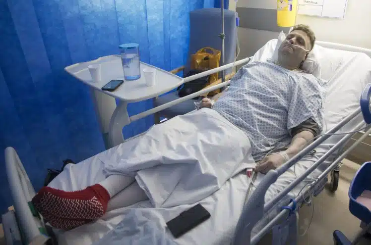 Andrew Wardle on the day of his operation. Andrew was born with out a penis due to 20million-to-one condition. He is having an operation at the UCL in Central London to have bionic genitalia modified