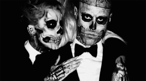 Rick Genest and Lady Gaga