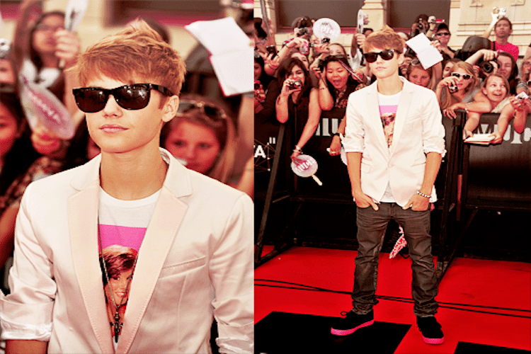 JUSTIN BIEBER WEARS KELLY KAPOWSKI T SHIRT