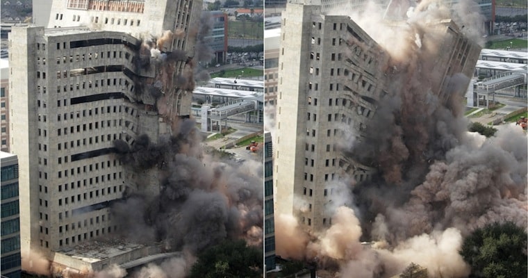 TEXAS PRUDENTIAL BUILDING IMPLODES