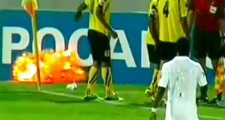 Grenade on Football pitch