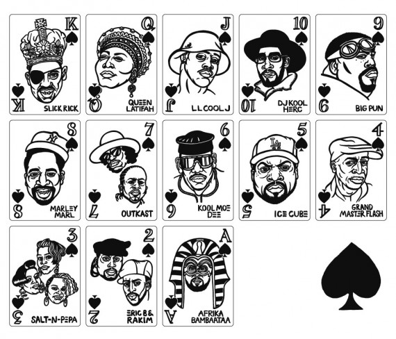 hip hop playing cards spades