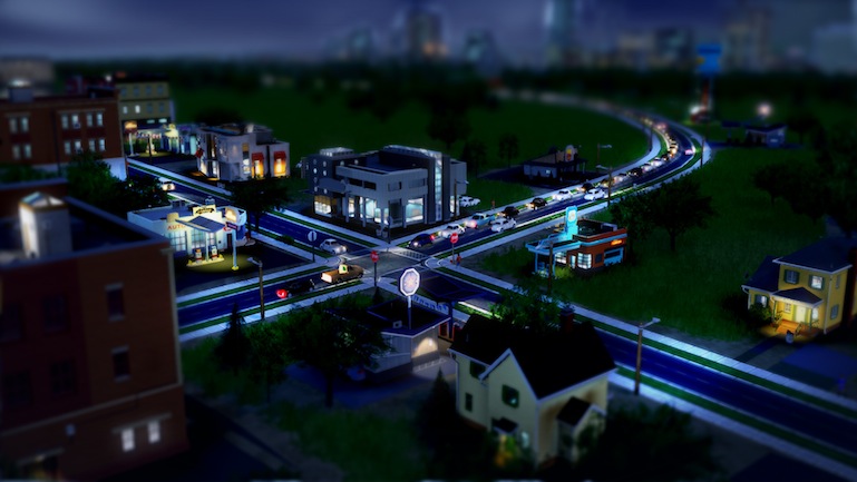 Simcity 2013 Night Traffic