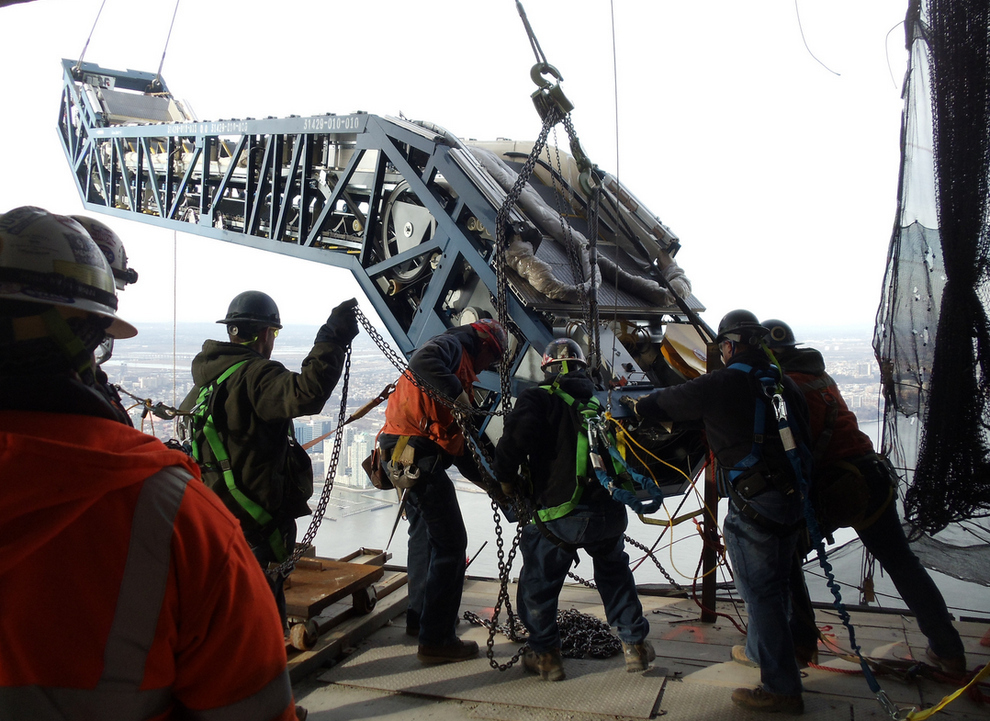 Escalators Hoisted Up World Trade Center 8