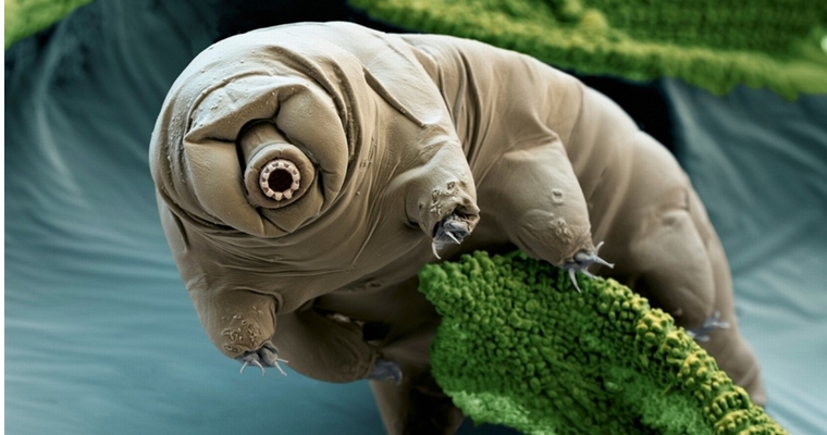 Tardigrade Electron Microscope Coloured