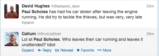 Paul Scholes Twitter Screengrab 2