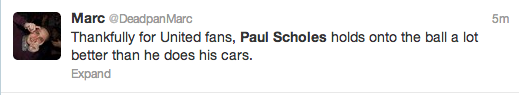 Paul Scholes Twitter Screengrab 7