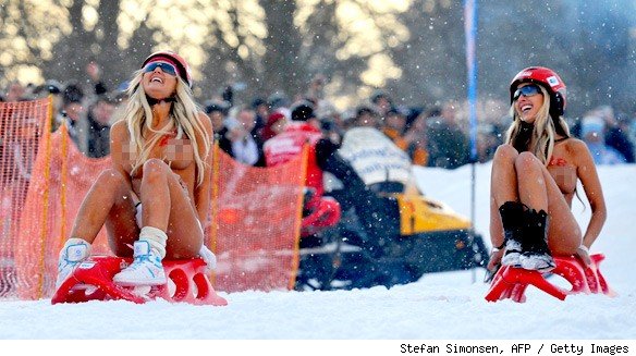 Germany Topless Tobogganing 2013 - Jokes