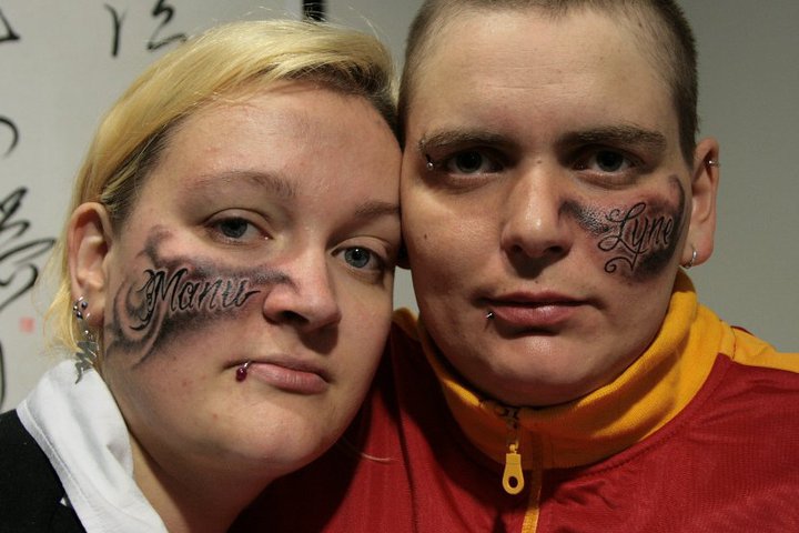 Rouslan Tomumaniantz - Tattoo Face Couple Names