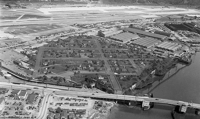 Camouflaged Town - Boeing Plant From The Air