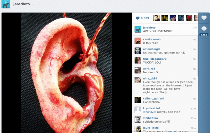 Jared Leto Severed Ear