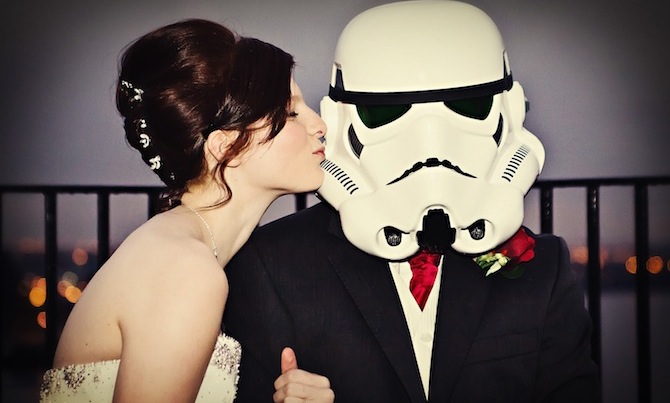 star wars wedding couple