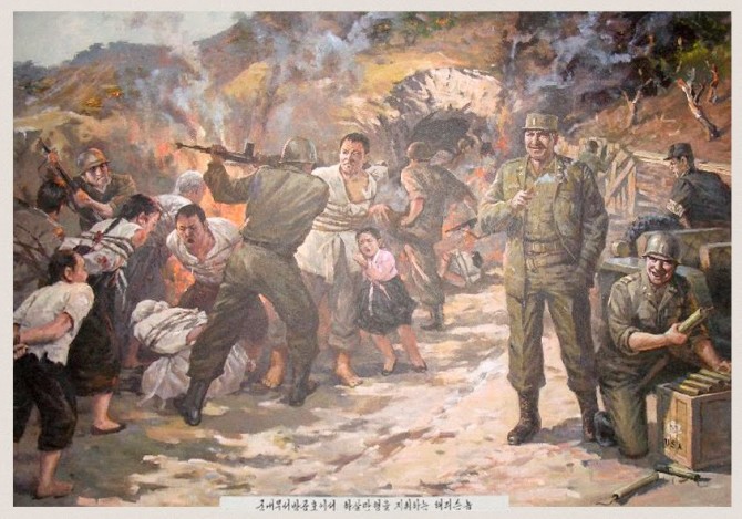 North Korean Museum Painting Showing American Atrocity