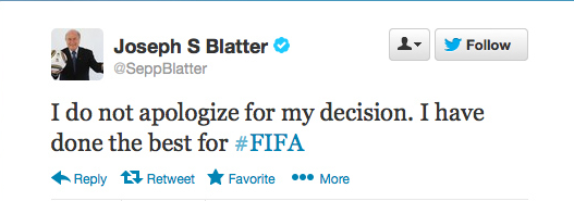 Sepp Blatter Twitter Hack 5