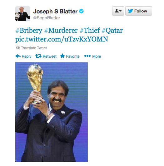 Sepp Blatter Twitter Hack 13