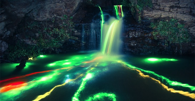 Neon Waterfall