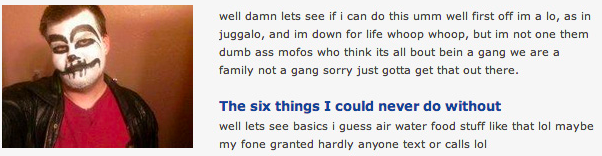 Juggalos Of OK Cupid 1