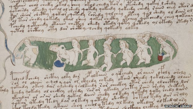 Voynich Manuscript - Women Bathing Naked