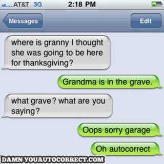 Granny grave autocorrect