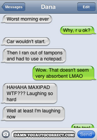 notepad tampon autocorrect