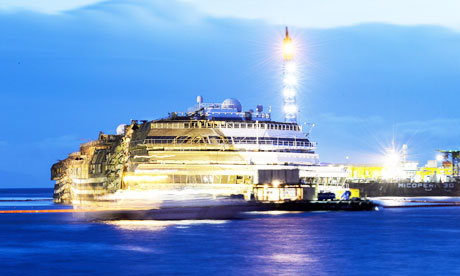 The wreck of Italy's Costa Concordia cru