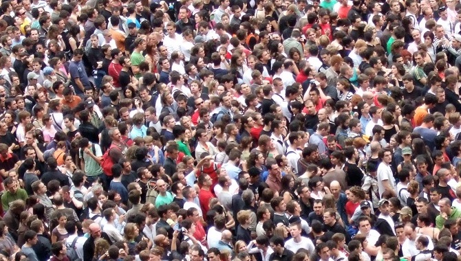Crowd of White People