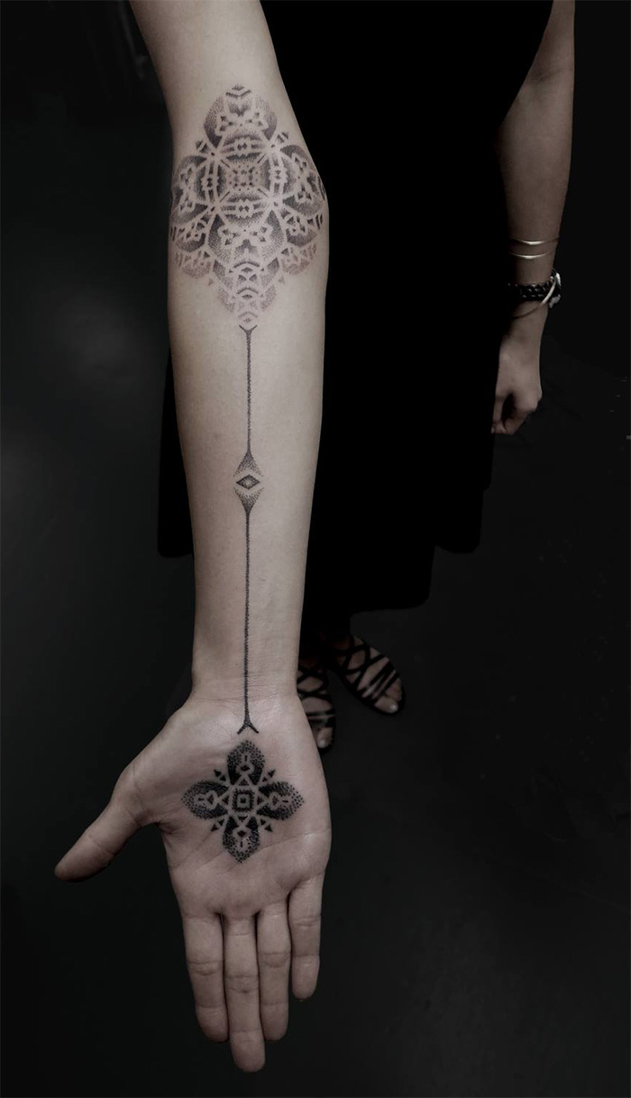 geometric tat arm