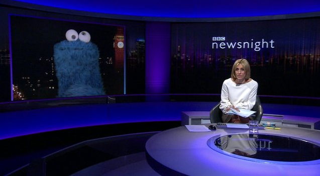 Cookie Monster Newsnight