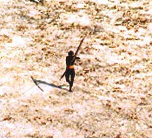 Mysterious And Violent Warrior Tribe Of North Sentinel Island - Sentinelese on Beach Indian Navy 2