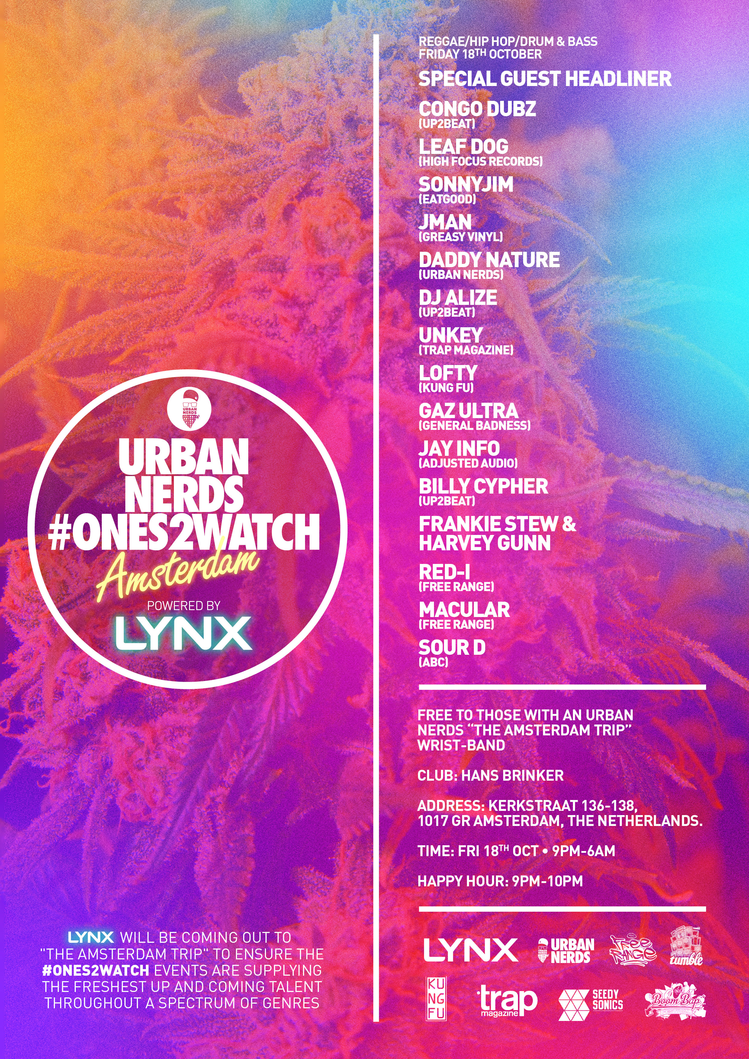 Ones2Watch 18th Oct Amsterdam - Urban Nerds