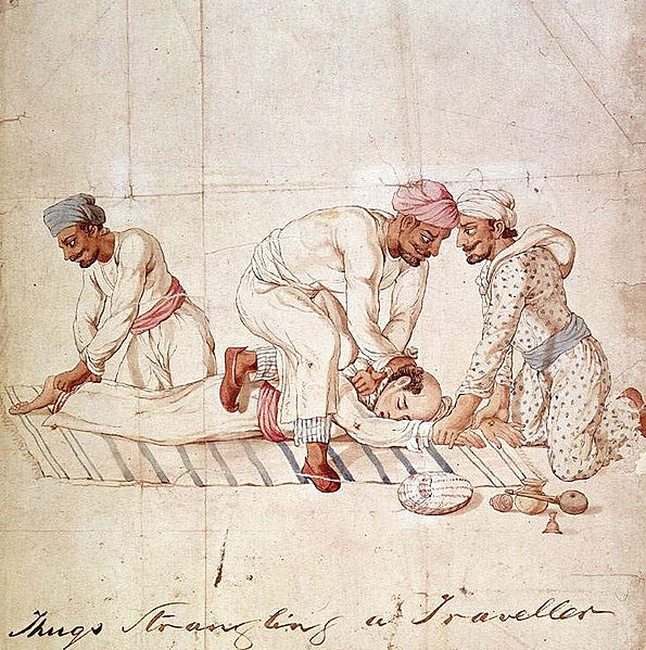 Thuggee - India - Group of Thugs - Early 19th Century Drawing