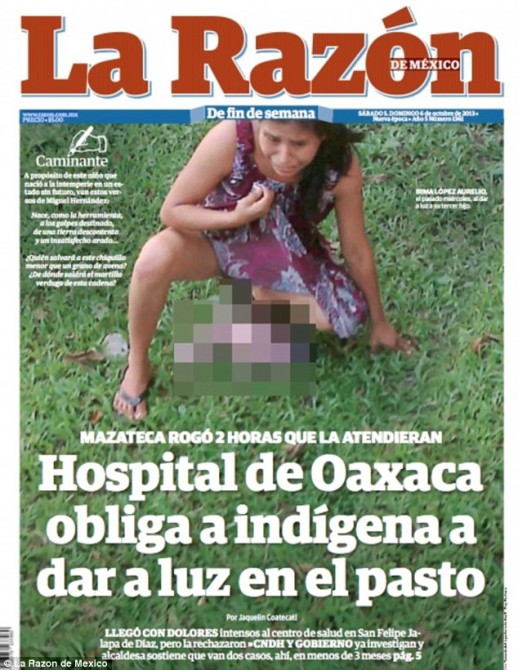 Mexican Woman Gives Birth On Hospital Lawn