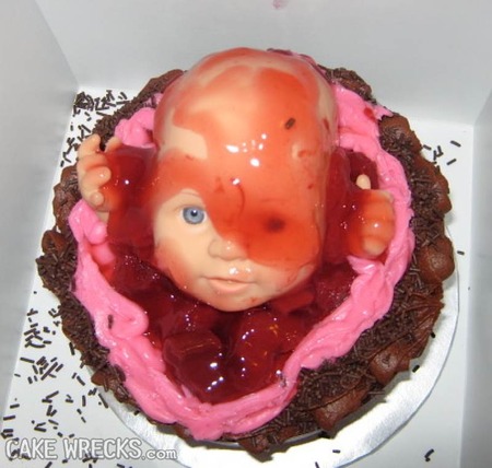 baby birth vagina cake