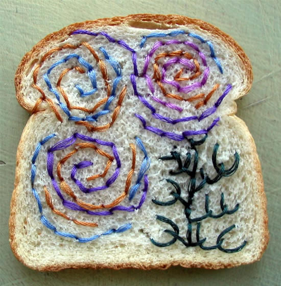 embroidered bread is the latest thing