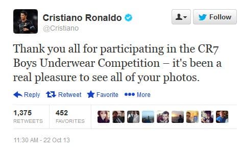 ronaldo tweet