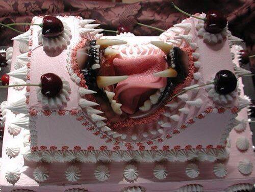 vagina teeth cake