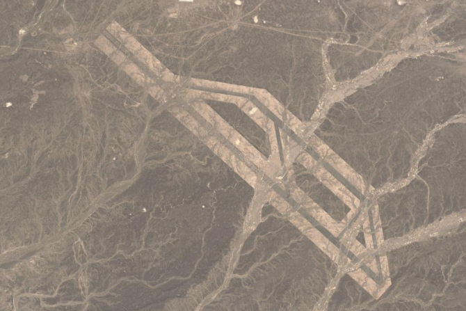 China - Google Earth - Weird Lines - Nearby Runway