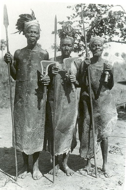 Mangbetu Tribe - Warriors - 1936 - leather armour