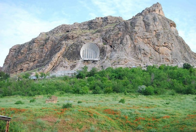 Soviet Architecture - Mount Suleiman museum - Kyrgyzstan cave museum