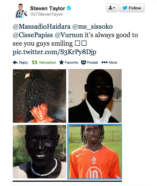 Steven Taylor Racist Tweet