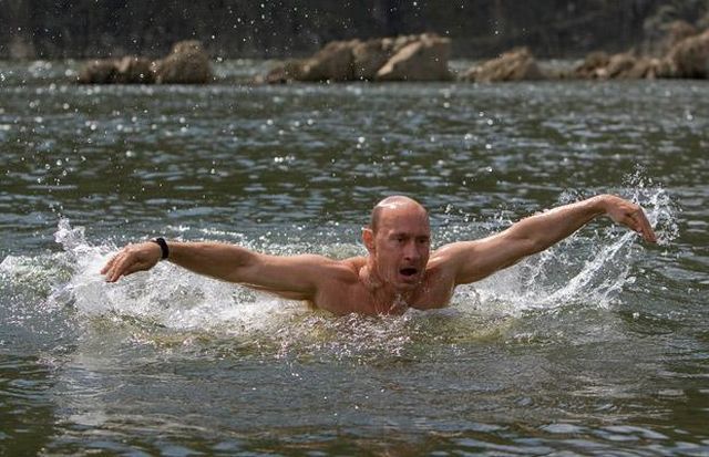 putin swim