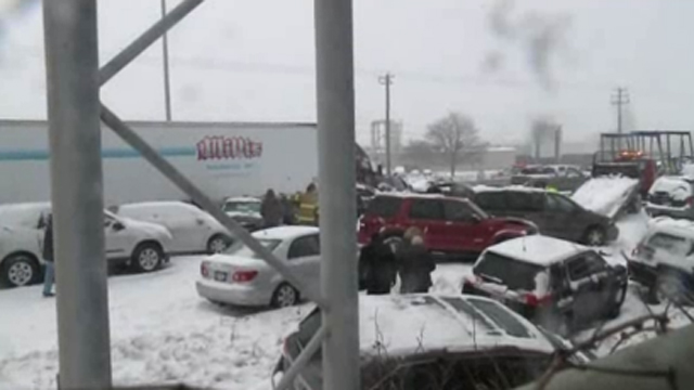 40 Car Pileup Wisconsin