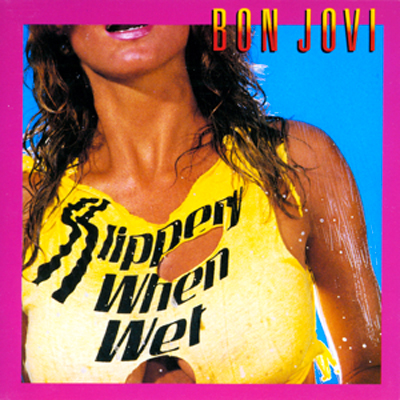 Banned Album Cover Art - Bon Jovi - Slippery When Wet (1986) - original